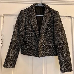 Express Black and White Wool Blazer, Size 4.